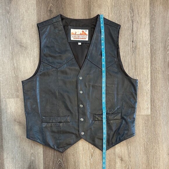 Vintage Men's Dark Chocolate Brown Vest Size L - Picture 4 of 6